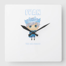 Relógio Quadrado Ivan the ice prince baby wall clock