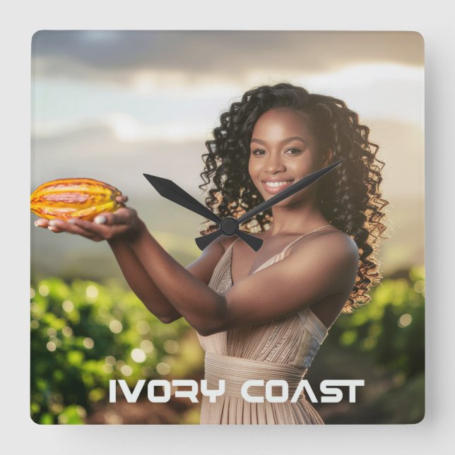 RELÓGIO QUADRADO IVORY COAST (Frente)