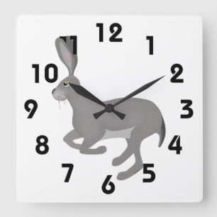 Relógio Quadrado Jack Rabbit Wall Clock