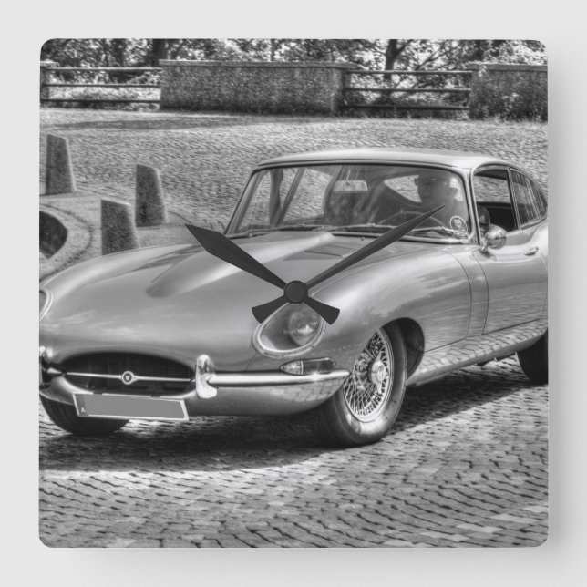 Relógio Quadrado Jaguar E-Type (Frente)