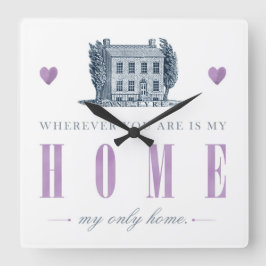 Relógio Quadrado Jane Eyre - Minha Única Casa - Casa