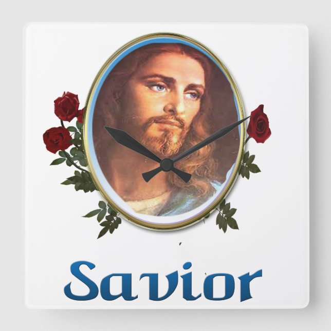 Relógio Quadrado Jesus Cristo (Frente)
