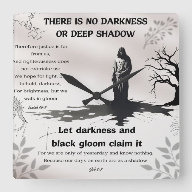 Relógio Quadrado Jesus Cristo (Frente)