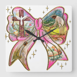 Relógio Quadrado Jesus Cristo Páscoa Jesus homens e mulheres cristã