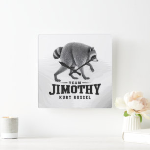 Relógio Quadrado Jimothy Viral Guaxinim Roupa Divertida de Animais