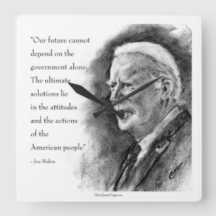 Relógio Quadrado Joe Biden & Cote