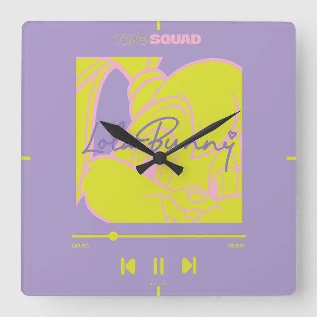 Relógio Quadrado Jogador de Música da Lola (Frente)