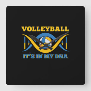 Relógio Quadrado Jogador de Voleibol   Voleibol Está No Meu Dna