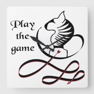 Relógio Quadrado Jogue a Torrada do JOGO