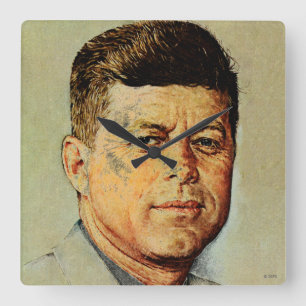 Relógio Quadrado John F. Kennedy EM MEMORIAM
