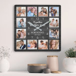 Relógio Quadrado Juntos, Temos Todas As Fotografias Da Família De C<br><div class="desc">Crie facilmente o seu próprio relógio de estilo elegante de prancha negra,  personalizado,  com fotos personalizadas. A design também apresenta uma bela citação manuscrita: "Juntos temos tudo". Para obter os melhores resultados,  recorte as imagens para o quadrado - com o ponto de foco no centro - antes de carregar.</div>
