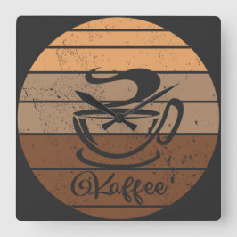 Relógio Quadrado Kaffee Design