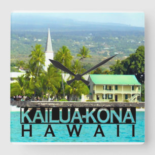 Relógio Quadrado Kailua-Kona