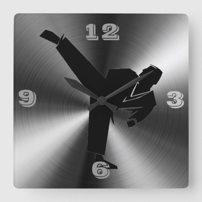 Relógio Quadrado Karate Tic Tac (Frente)