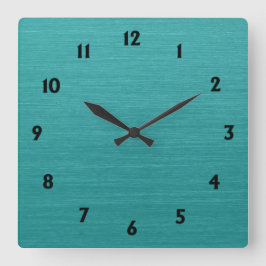 Relógio Quadrado Kash001 de aparência de metal com metal escovado c