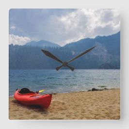 Relógio Quadrado Kayak Lake Tahoe Wall Clock