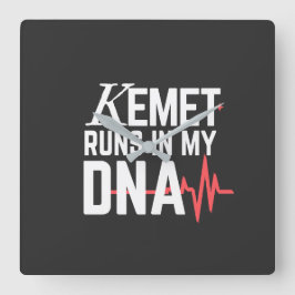 Relógio Quadrado Kemet Runs in My DNA |