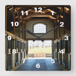 Relógio Quadrado Kentucky View do Barn