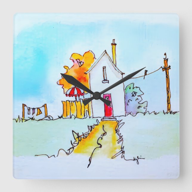 Relógio Quadrado Keychain (Frente)