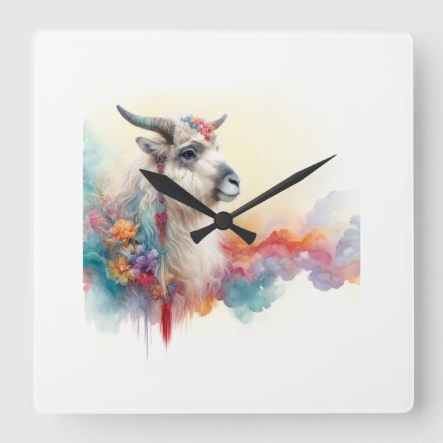 Relógio Quadrado Khaan in Watercolor 150724AREF102 - Watercolor (Frente)