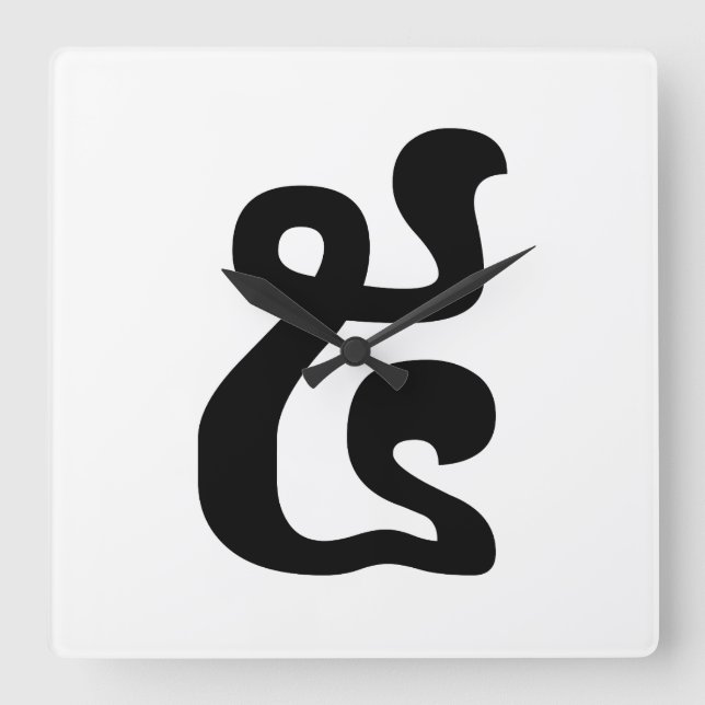 Relógio Quadrado Khmer Script do Cambodja Número 5 / Cinco / ៥ (Pra (Frente)