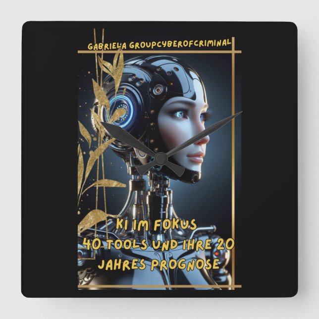 Relógio Quadrado KI im Fokus (Frente)