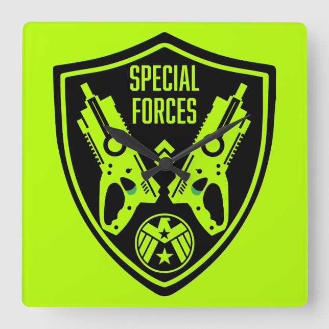 Relógio Quadrado Kids Toy Dart Gun Batalha (Frente)