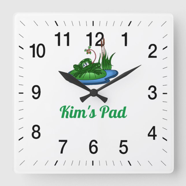 Relógio Quadrado Kim's Pad Square Wall Clock (Frente)