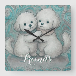 Relógio Quadrado Kindred Paws