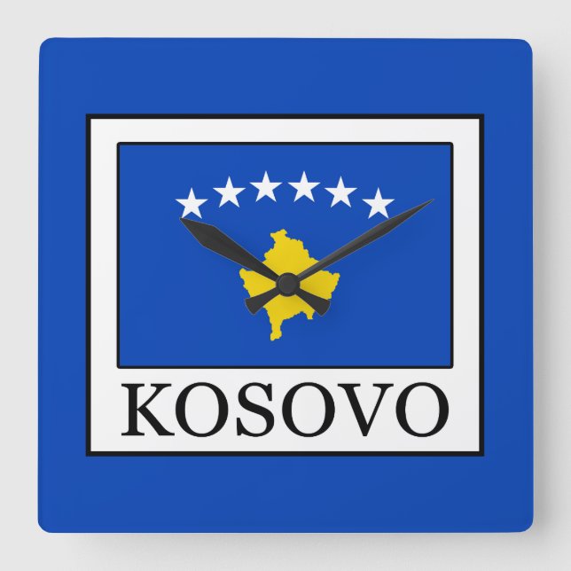 Relógio Quadrado Kosovo (Frente)