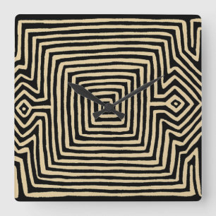 Relógio Quadrado Kuna Indian Tortuga Mola Wall Clock