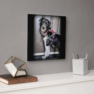 Relógio Quadrado Labradoodle Wall Clock