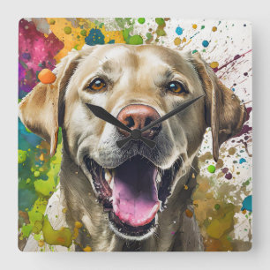 Relógio Quadrado Labrador Dog