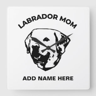 Relógio Quadrado Labrador Mãe