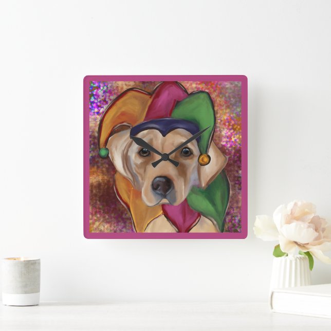 RELÓGIO QUADRADO LABRADOR RETRIEVER            (Lar)