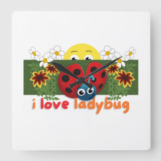 Relógio Quadrado Ladybug