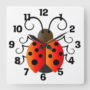 Relógio Quadrado Ladybug
