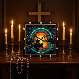 Relógio Quadrado Lago das Sombras