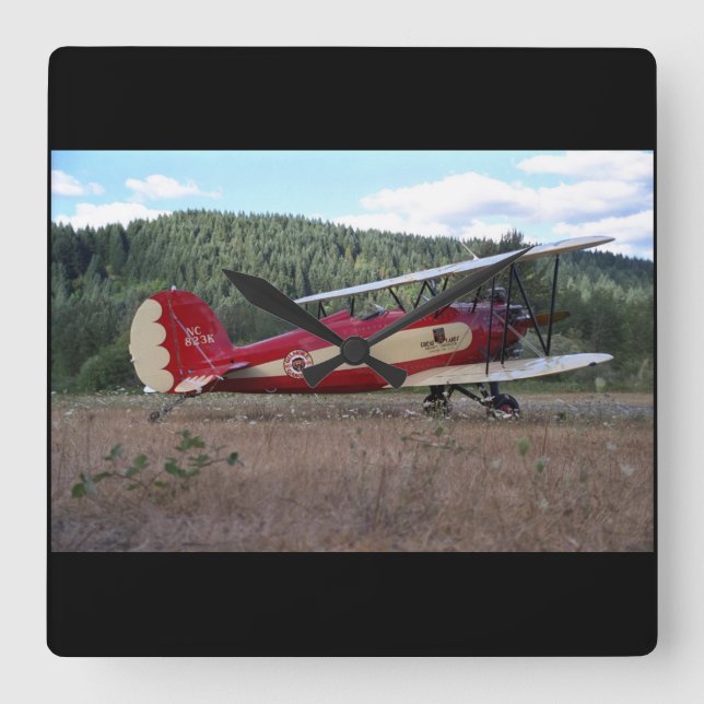 Relógio Quadrado Lagos excelentes, avião réplica_Classic Aviation (Frente)