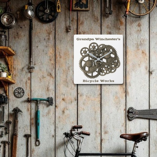 Relógio Quadrado Lágrimas Russas Sprockets Steampunk Modelo (Criador carregado)