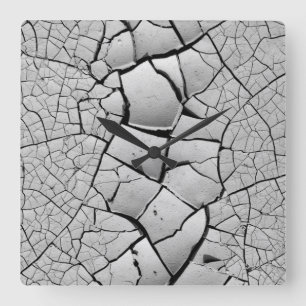 Relógio Quadrado Lama Seca - Fotografia de Arte