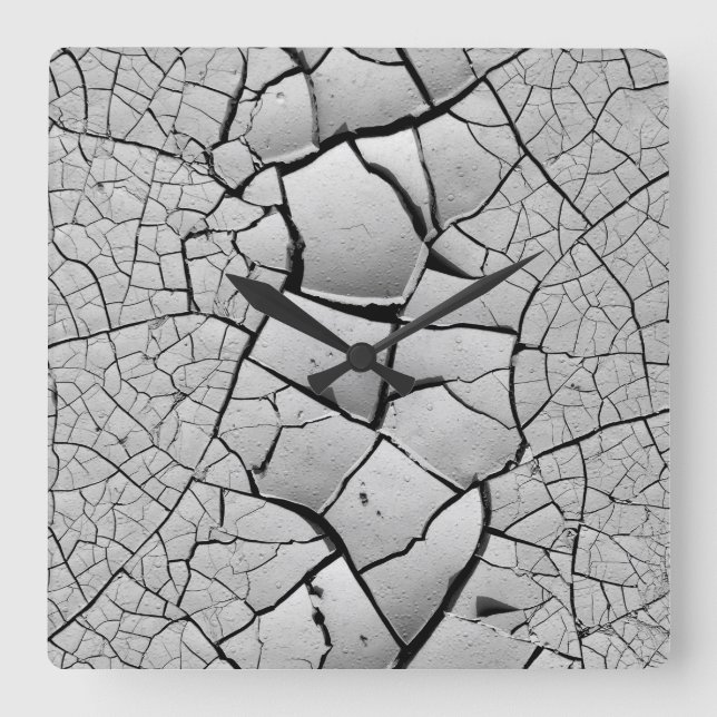 Relógio Quadrado Lama Seca - Fotografia de Arte (Frente)