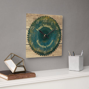 Relógio Quadrado Lâmina de serra russa para trabalhar madeira de m