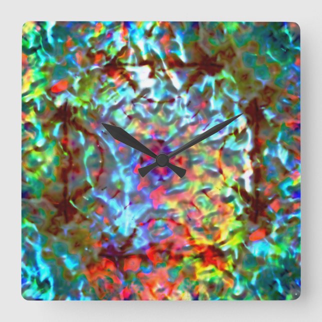 Relógio Quadrado Lança-rock psíquico-cibernético ou pi (Frente)