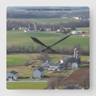 Relógio Quadrado Lancaster County Amish Farm wall clock