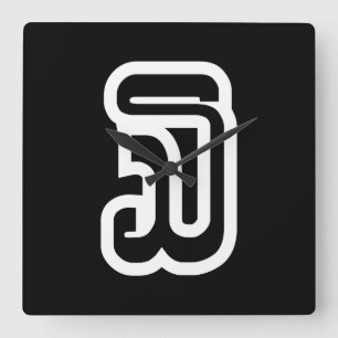 Relógio Quadrado Laos / Laos Número três / 3 / ໓ (Sam) Laociano