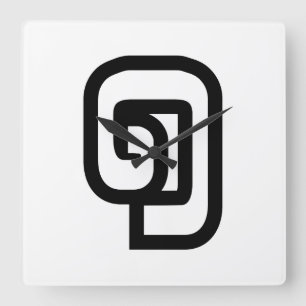 Relógio Quadrado Laos / Laos Número um / 1 / ໑ (Nung/Nueng)