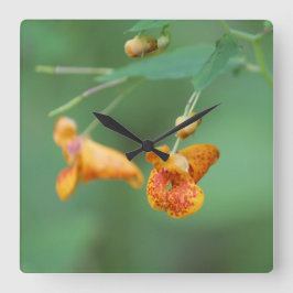 Relógio Quadrado Laranja Desordenado