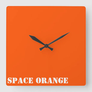 Relógio Quadrado Laranja espacial