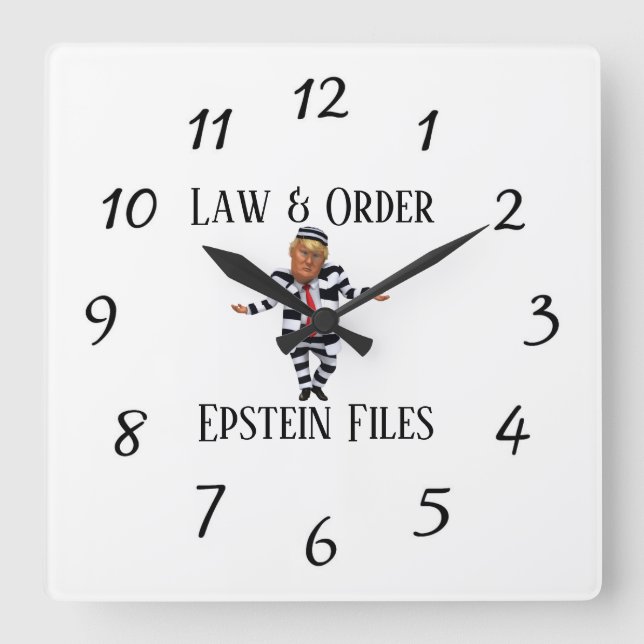 Relógio Quadrado Law & Order Clock (Frente)